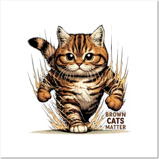 Purrfect Brown Tabby Cat Posters and Art